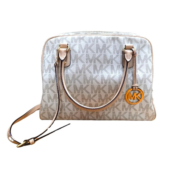 Michael Kors Satchel Handbag Cream Color Crossbody strap included - Picture 1 of 16